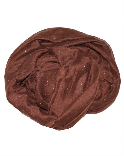 Billede af Tørklæde med glimmer, brun